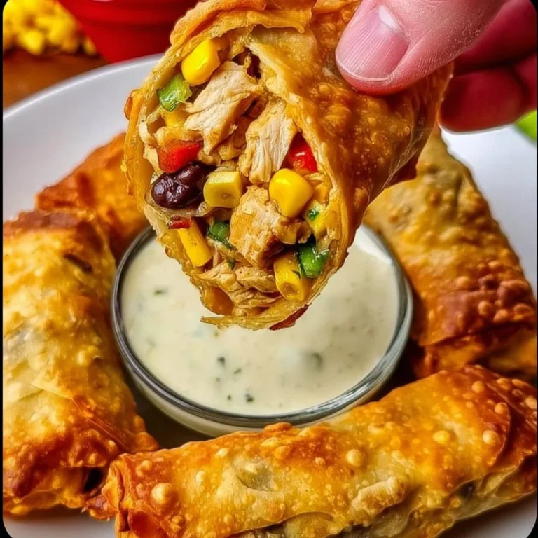 Delicious Southwest egg rolls filled with savory ingredients and served with dipping sauce