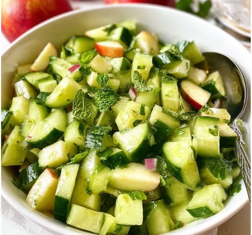 Fresh Apple Cucumber Salad with vibrant ingredients
