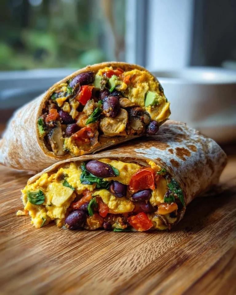 Veggie-packed breakfast burritos prepared for a healthy meal