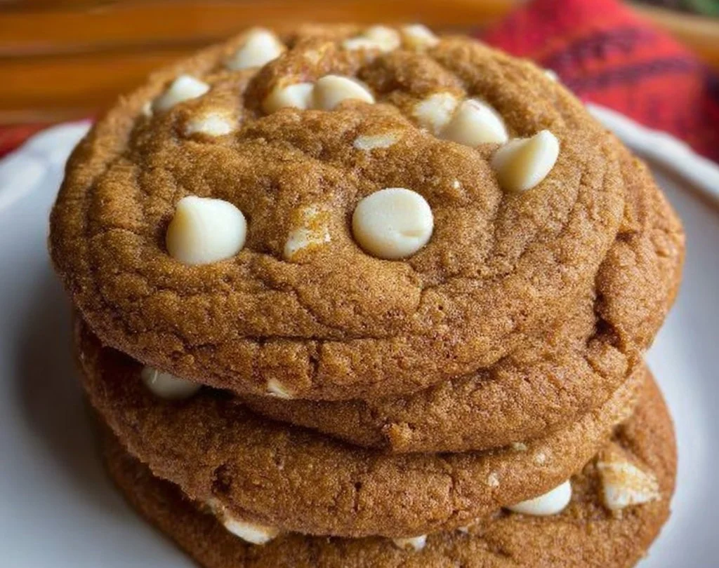 Bakery gingerbread white chocolate cookies decorated for the holidays