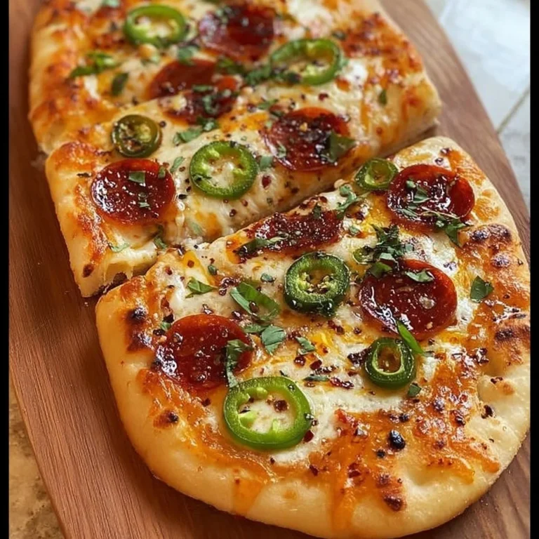 Delicious hot honey flatbread pizza topped with fresh ingredients and drizzled with honey