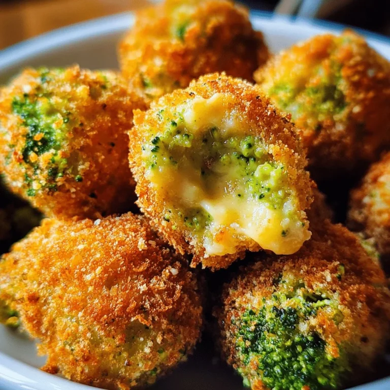 Golden brown broccoli cheese balls on a plate, perfect for snacking.
