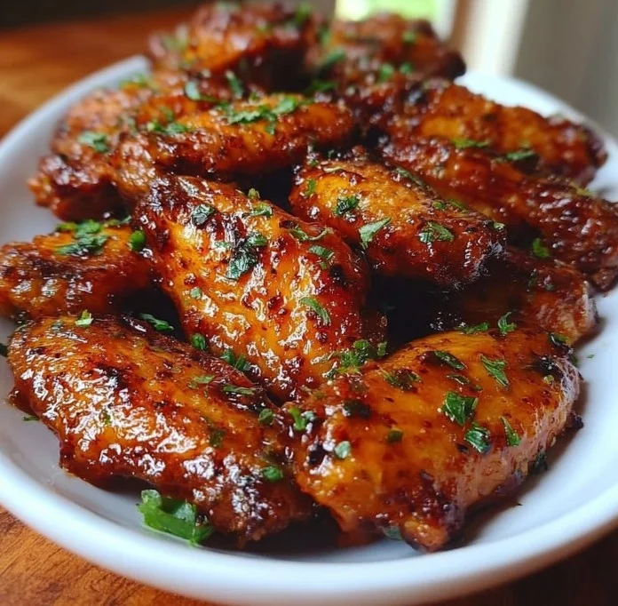Brown Sugar Cajun Wings with a delicious glaze