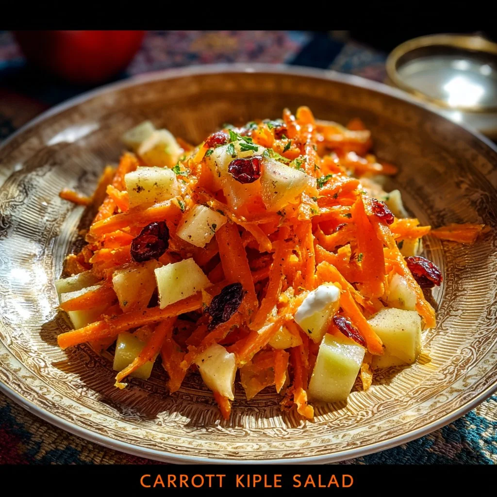 Delicious Carrot Apple Salad with fresh ingredients served in a bowl.