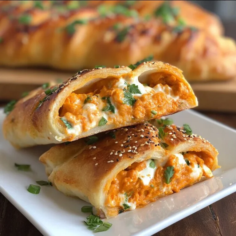 Cheesy Buffalo Chicken Strombolis fresh out of the oven