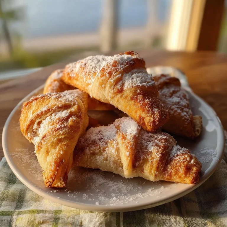 Easy crescent roll apple turnovers on a plate, perfect cozy dessert.