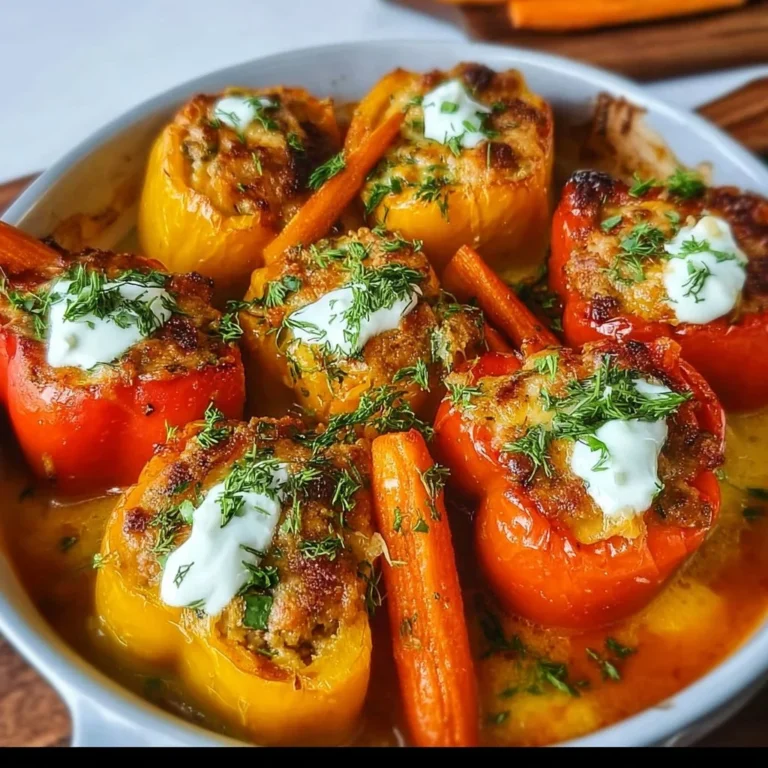 Colorful mini stuffed peppers filled with flavorful ingredients