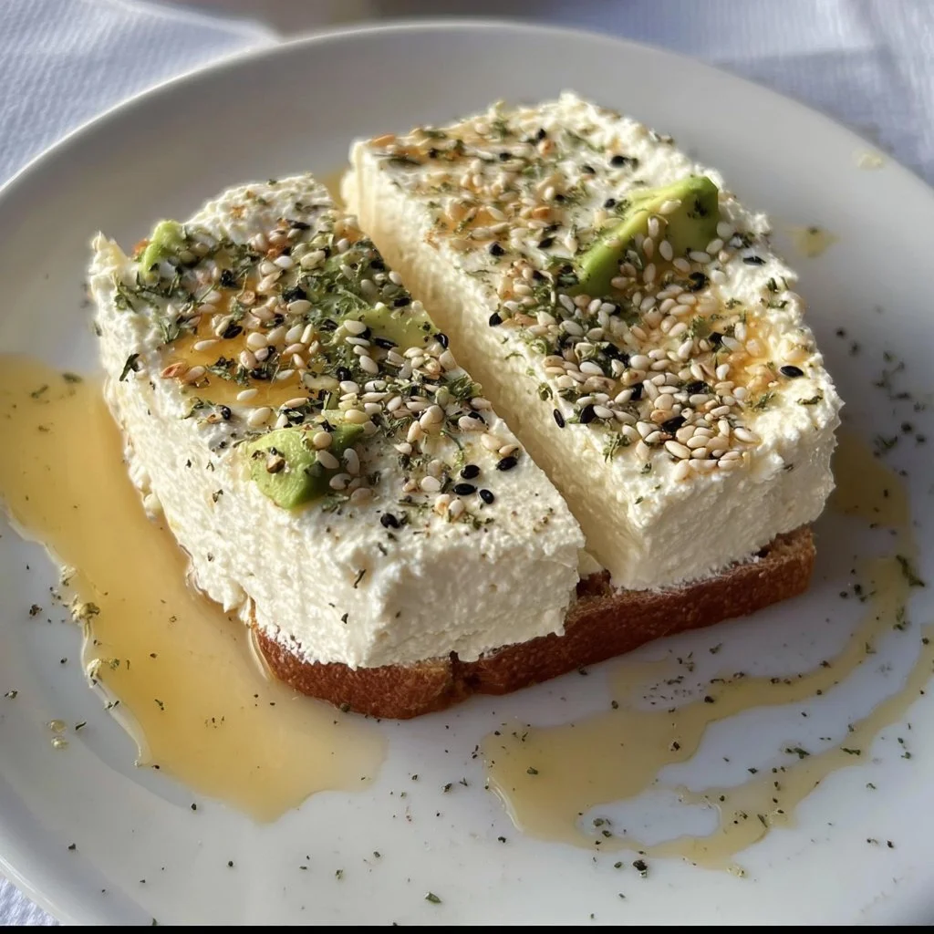 Bowl of easy vegan tofu ricotta with herbs and spices