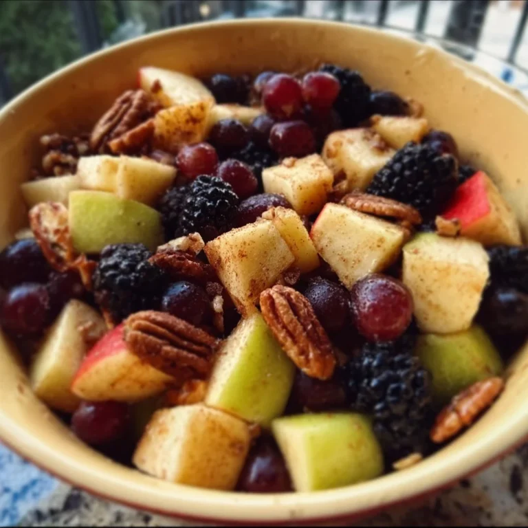 Colorful Fall Fruit Salad with seasonal fruits
