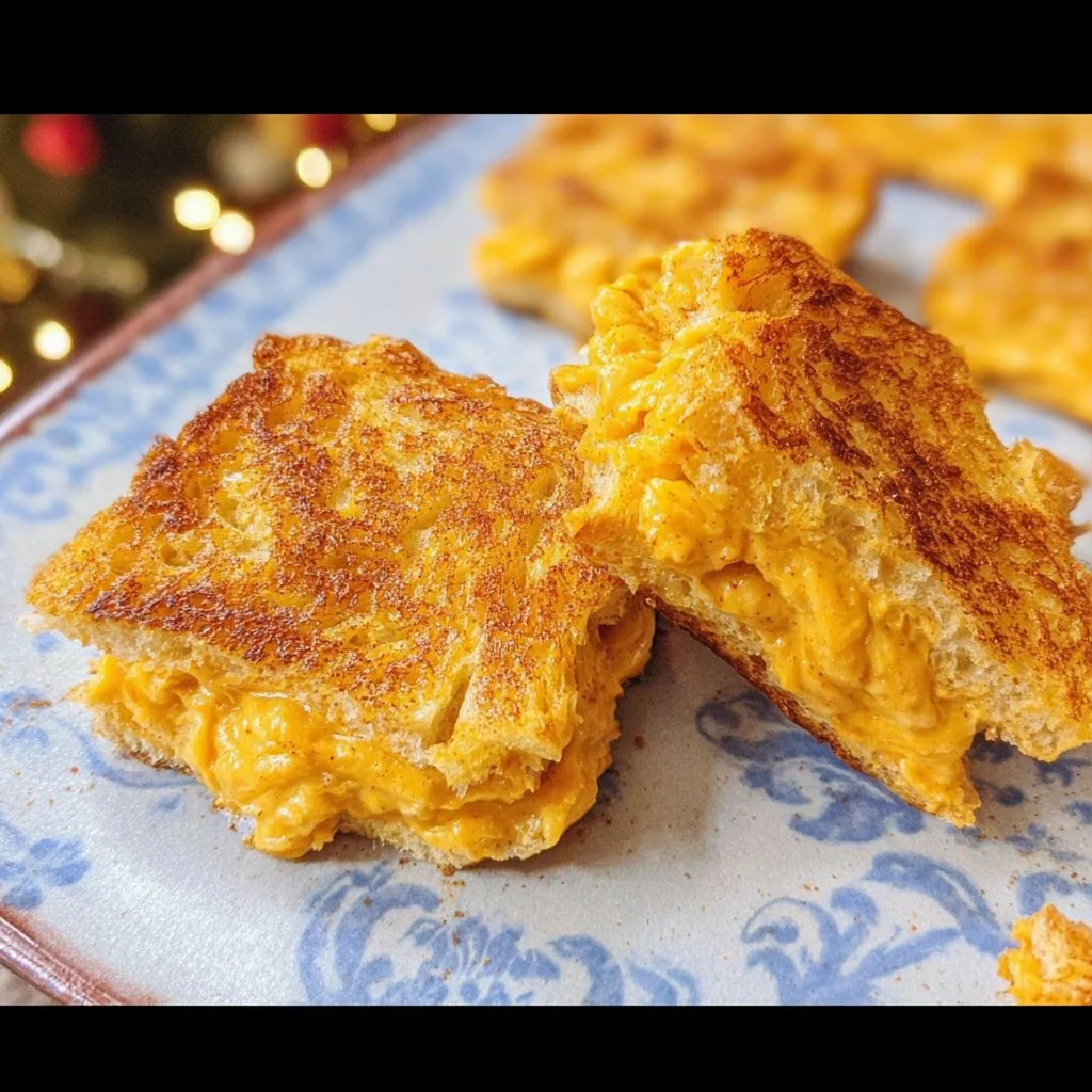 A plate of Grandma's Cheese Dreams, delicious cheese-filled pastries or snacks