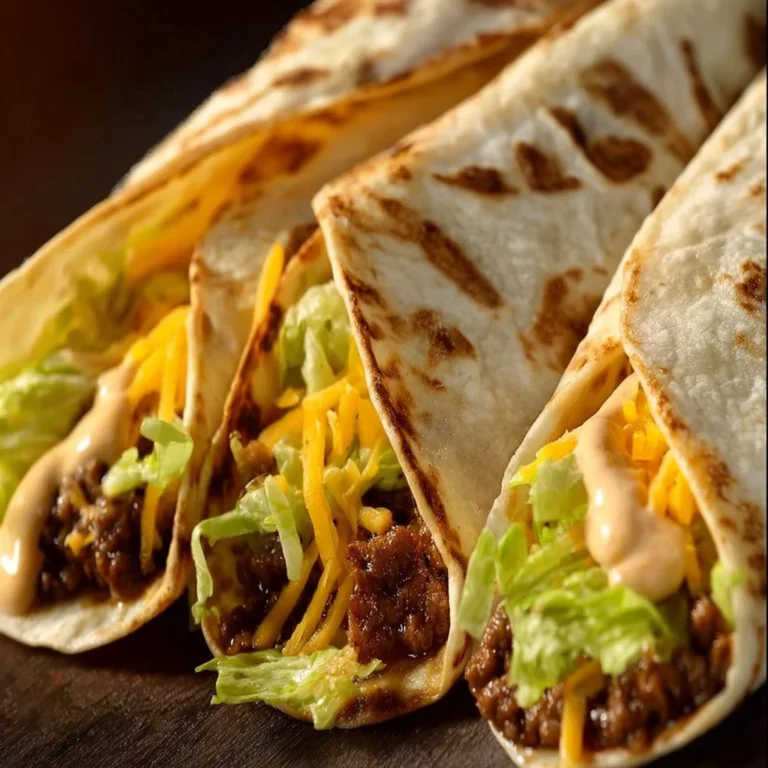 Homemade Big Mac Wraps with special sauce on a plate