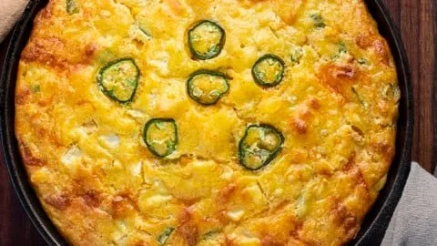 Deliciously baked Jalapeño Cheddar Cornbread served warm