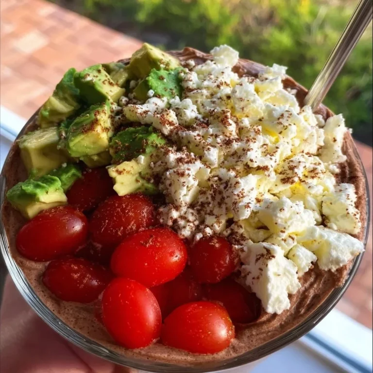 Low carb chocolate frosty dessert in a glass with chocolate shavings