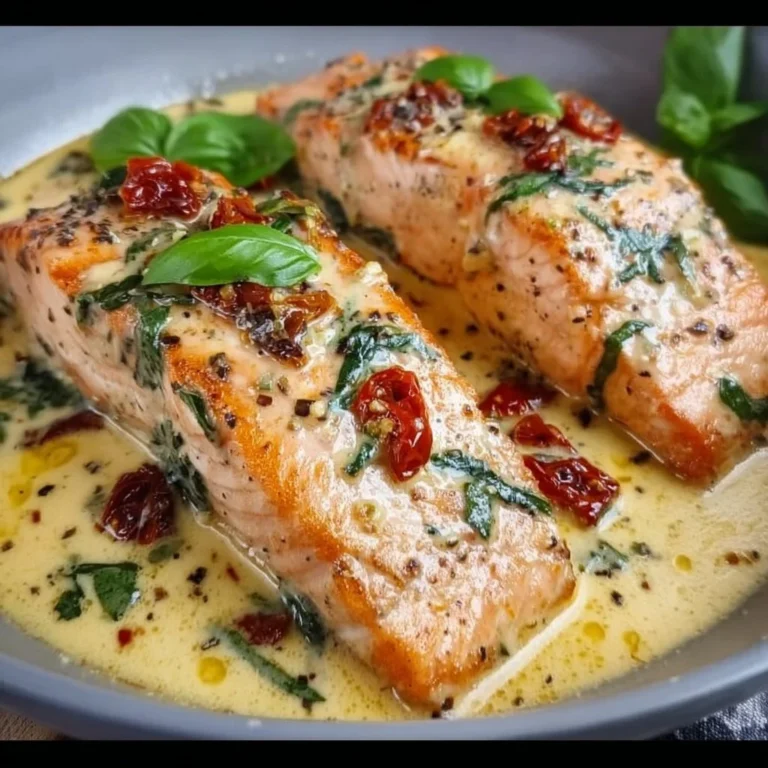 Delicious Marry Me Salmon recipe ready to serve, perfect for special occasions.