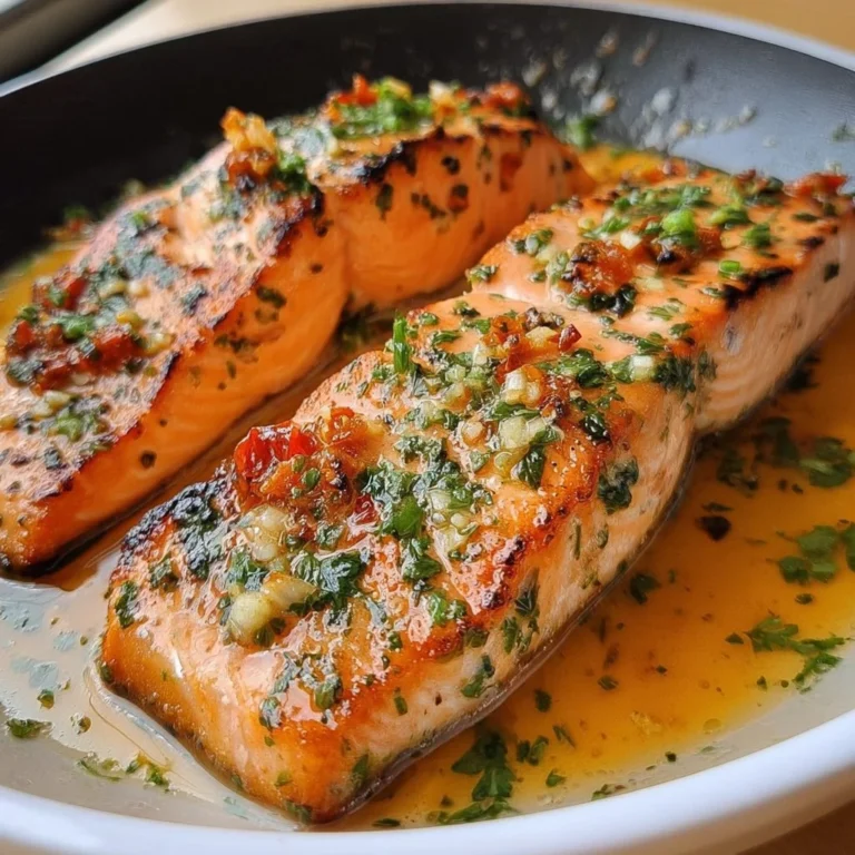 Delicious Marry Me Salmon served with fresh herbs and vibrant vegetables