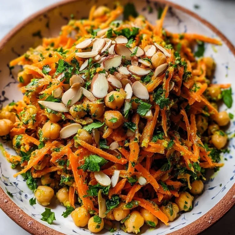Moroccan Carrot and Chickpea Salad with vibrant colors and healthy ingredients