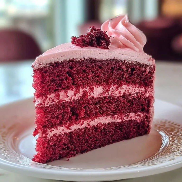 A beautiful Mother's Day Pink Velvet Cake with creamy frosting and decorations.