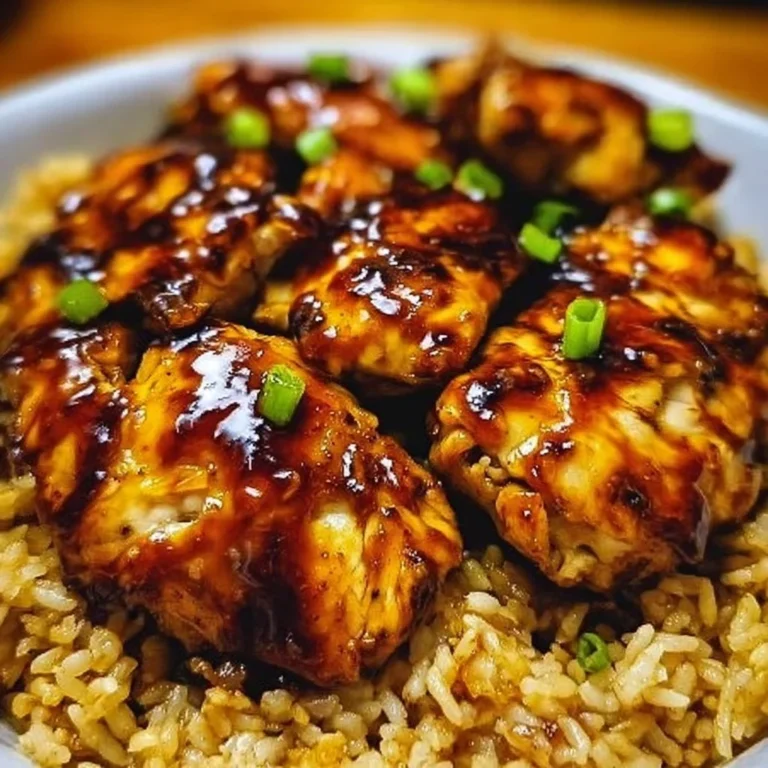 One-Pan Honey BBQ Chicken served with rice, a delicious and easy meal.