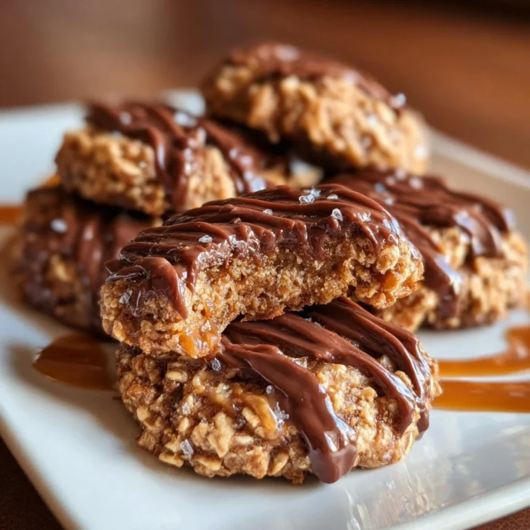 Peanut butter chocolate caramel cookies on a cooling rack, a delicious dessert treat.