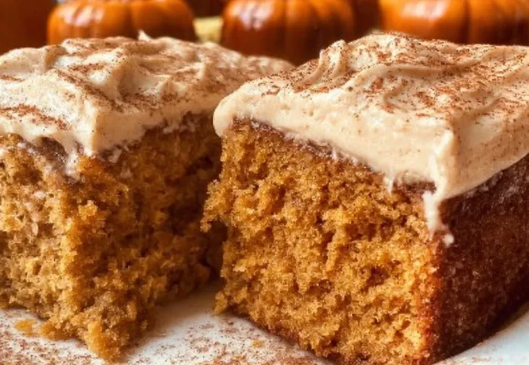 Delicious Pumpkin Spice Latte Cake topped with creamy frosting and autumn spices