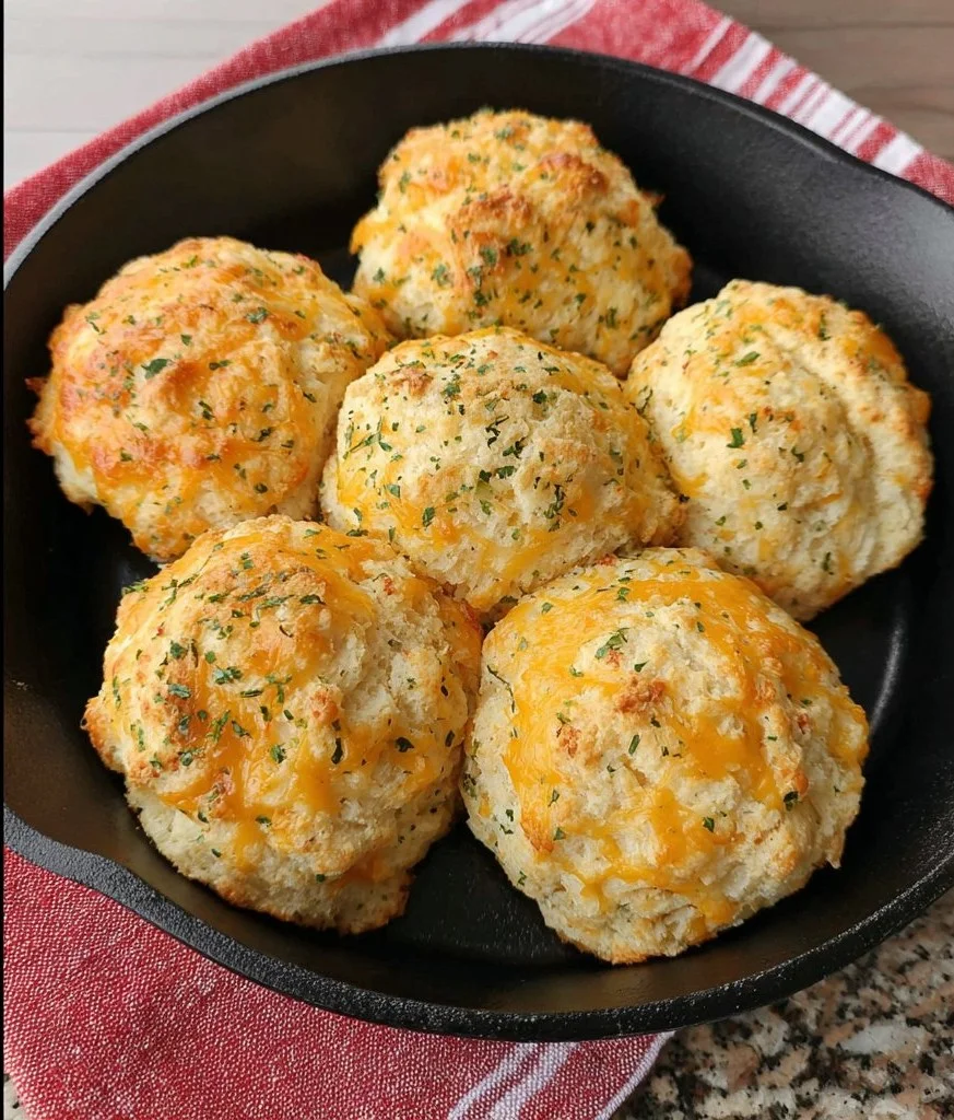 Delicious Red Lobster-style garlic cheese biscuits made with self-rising flour.