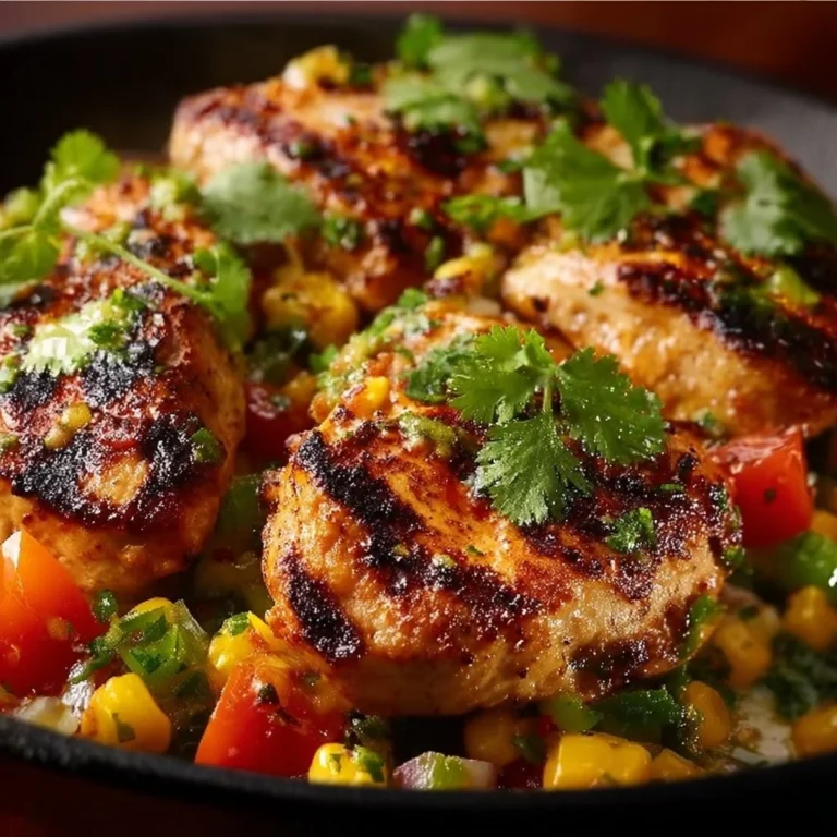 Delicious Santa Fe Chicken dish garnished with fresh herbs and spices.