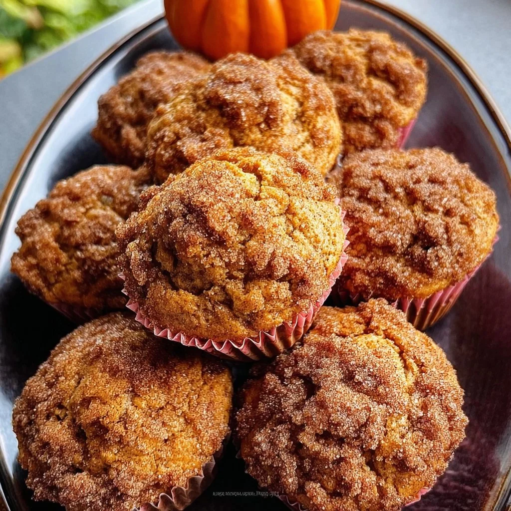 Small batch apple pumpkin muffins fresh out of the oven, ready to enjoy.