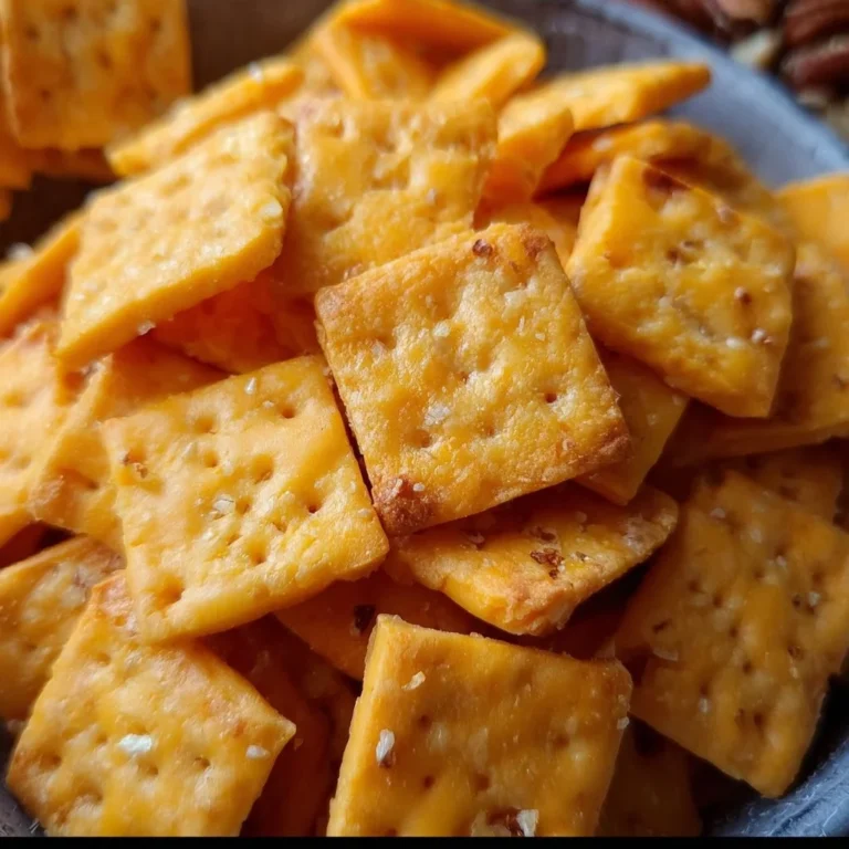 Plate of homemade Southern cheese crackers ready to enjoy