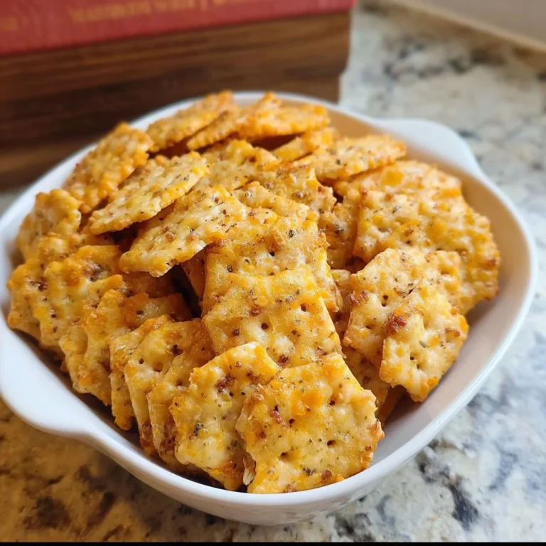 Delicious Southern cheese crackers served on a platter.