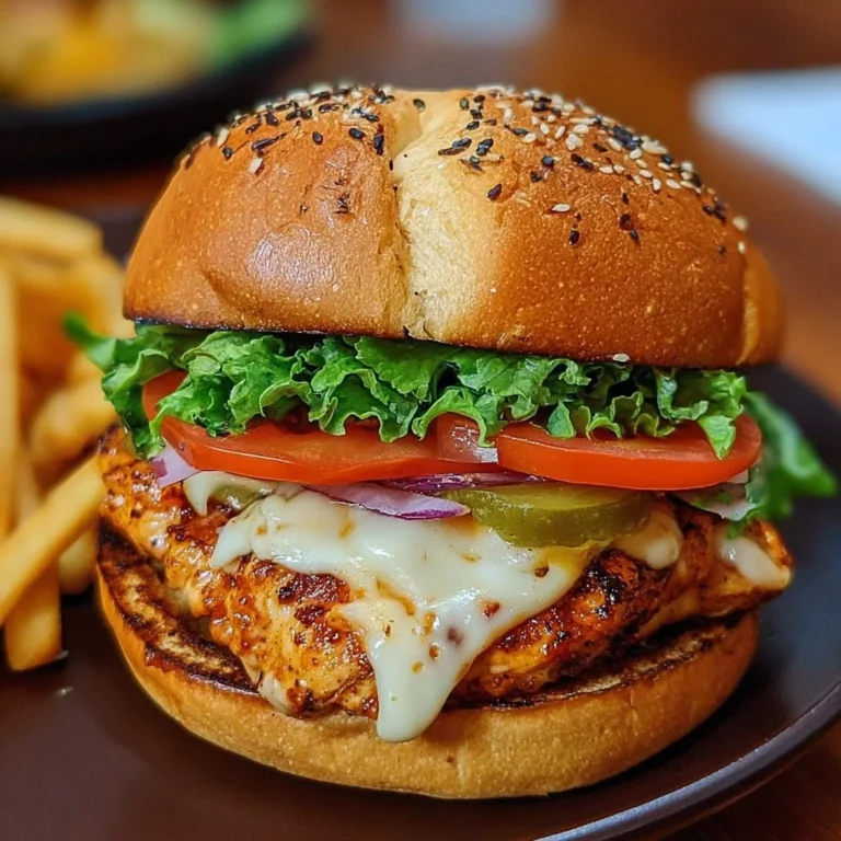 Delicious Spicy Chipotle Chicken Burger with fresh toppings