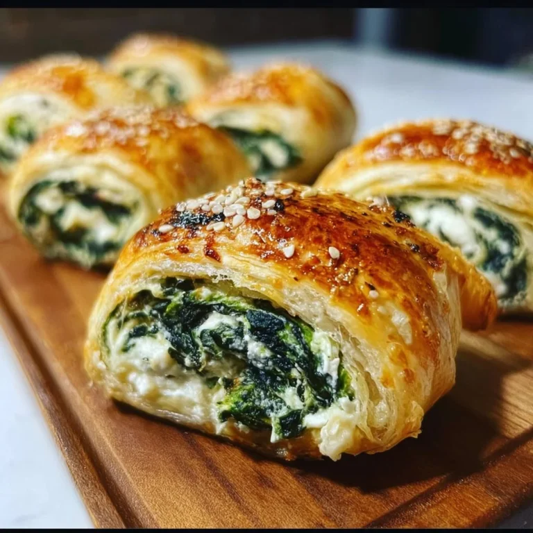 Delicious Spinach Ricotta Rolls served with a dipping sauce