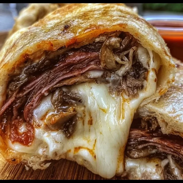 Delicious Stromboli filled with meats and cheeses, perfect for any meal.