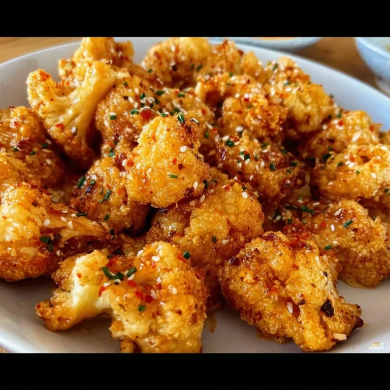 Oven-baked Bang Bang cauliflower served with a spicy sauce