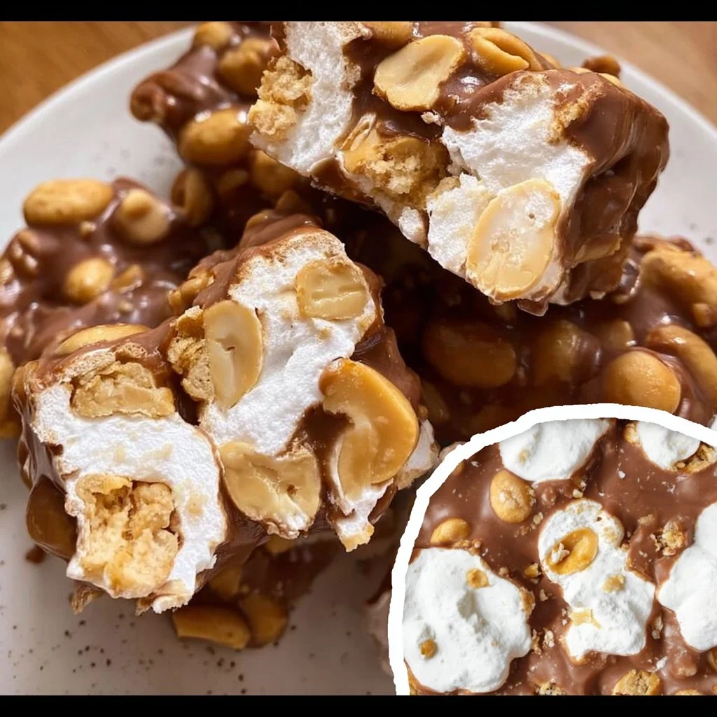 Delicious peanut marshmallow clusters, a sweet and salty crunchy treat.