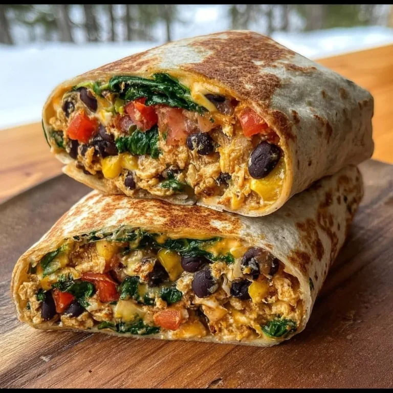 Delicious veggie breakfast wrap filled with fresh vegetables on a plate.