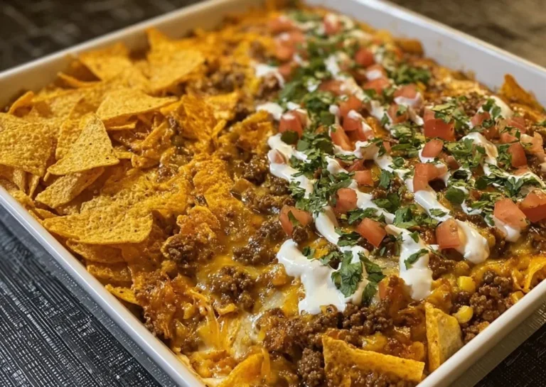 Delicious White Trash Casserole made with Doritos for a quick dinner