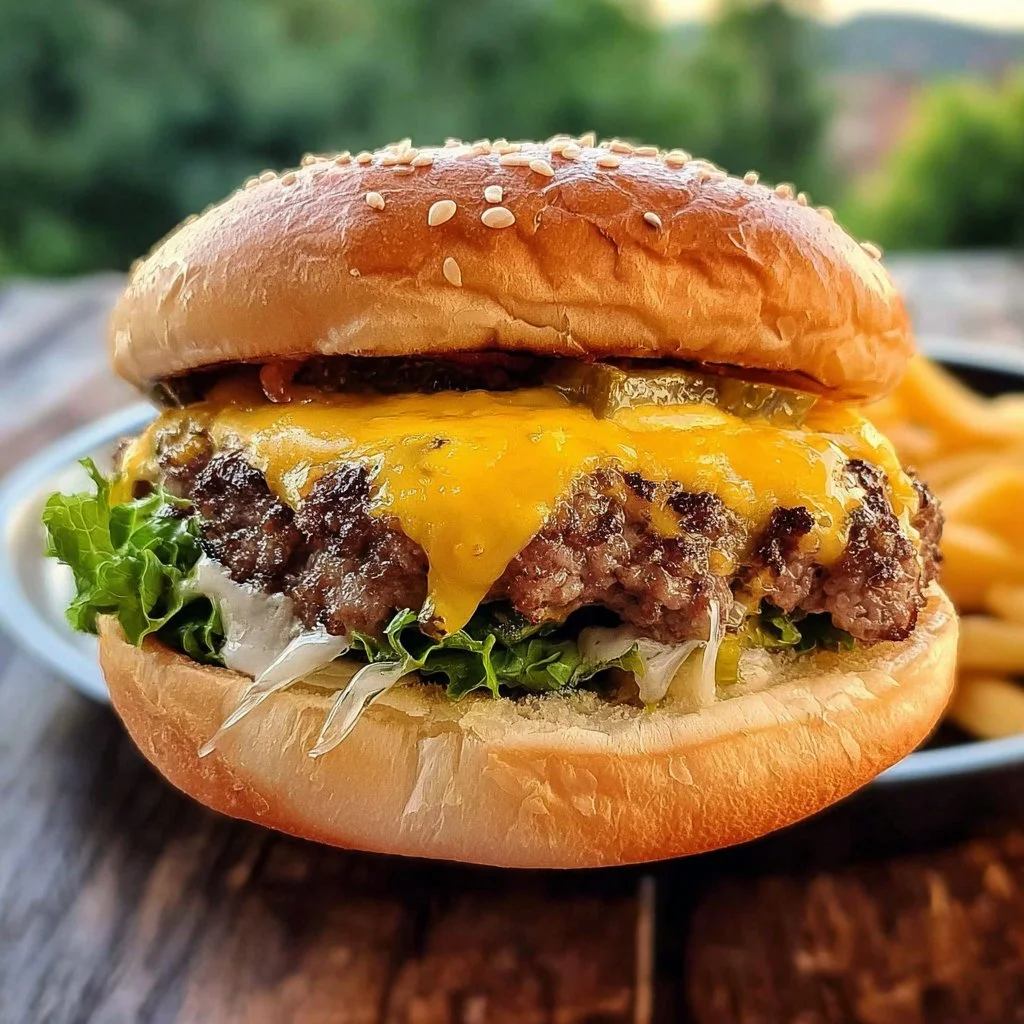 Juicy Wisconsin butter burgers served with melted butter on top.