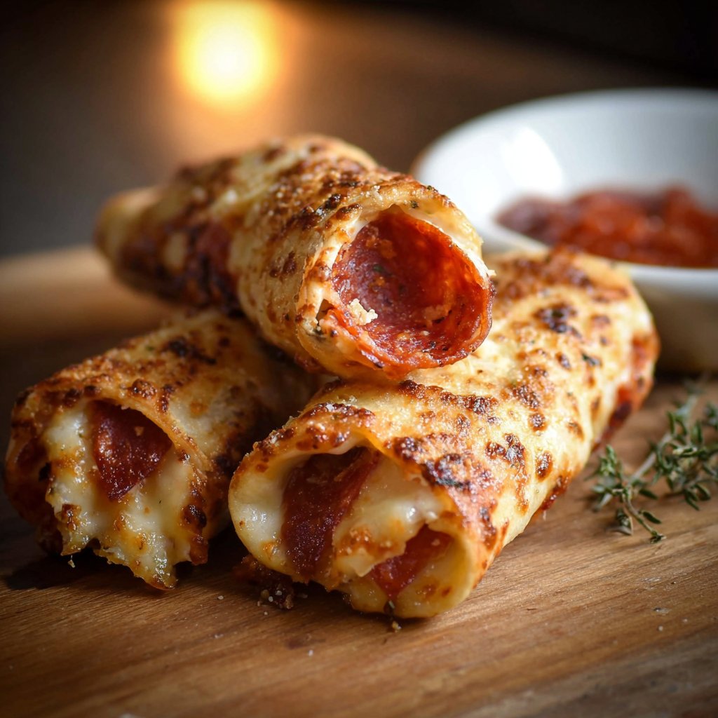 Cheesy Pepperoni Pizza Roll Ups