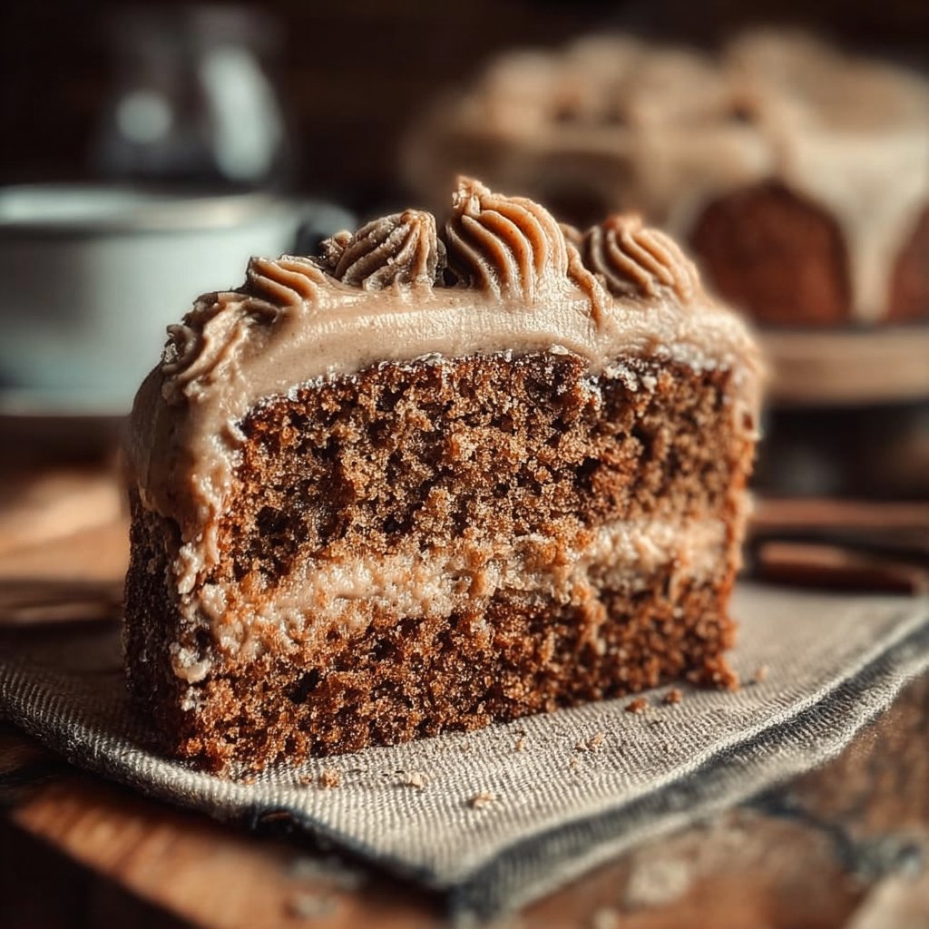 Gingerbread Cake with Cinnamon Molasses Frosting