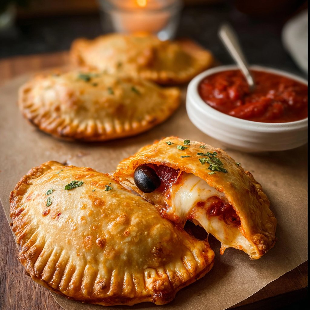 CHEESY ITALIAN BAKED PIZZA POCKETS