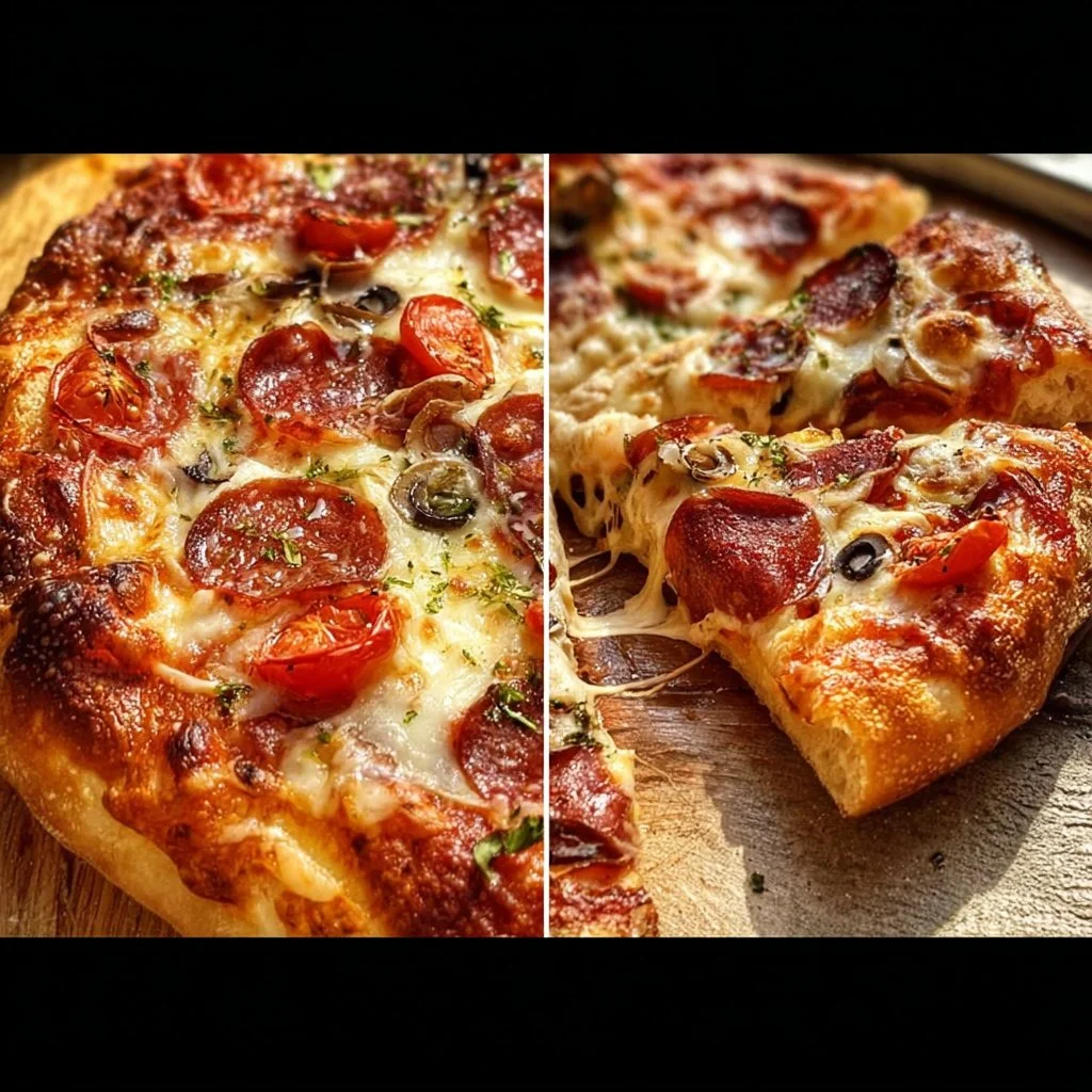 Homemade No Yeast Pizza Dough ready for toppings and baking.