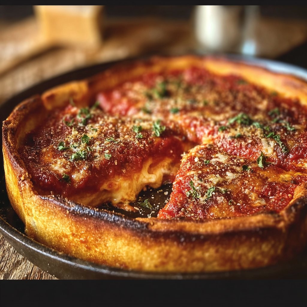 Classic Chicago Deep Dish Pizza