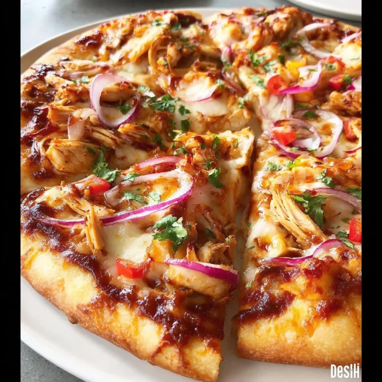 California Pizza Kitchen BBQ Chicken Pizza with smoky BBQ sauce and grilled chicken