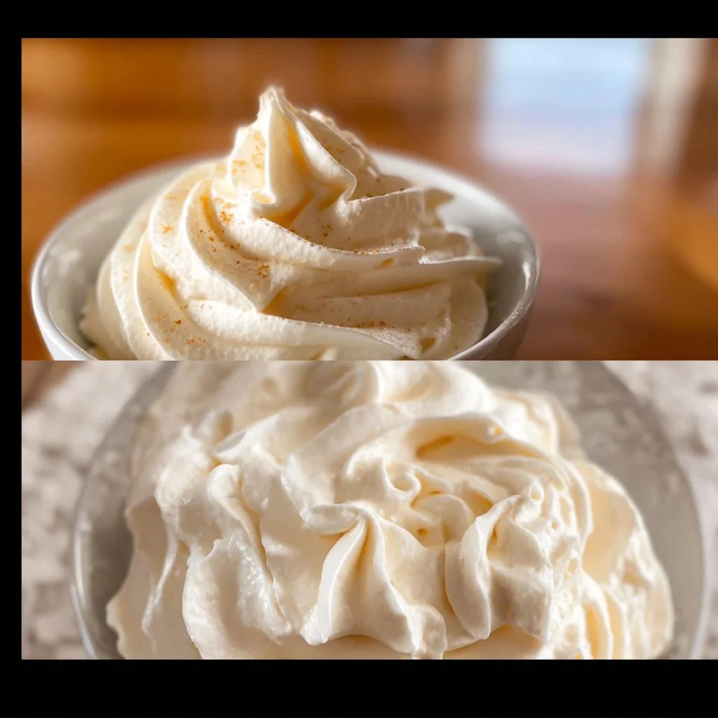 Bowl of light and creamy pudding frosting made with Cool Whip