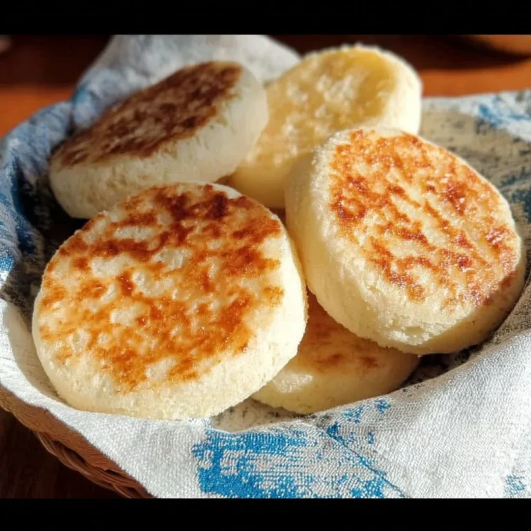 Homemade English muffins fresh out of the oven, perfect for breakfast.
