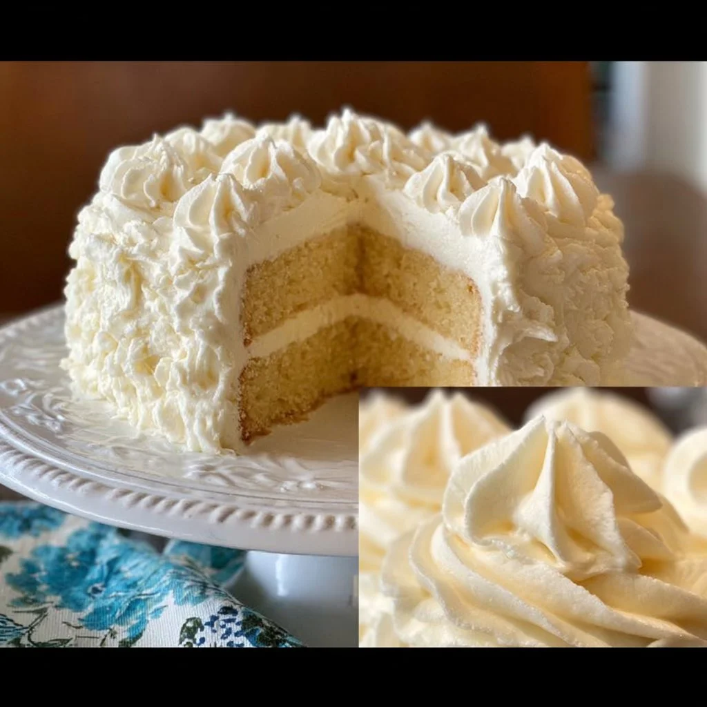 Fluffy vanilla buttercream frosting for cakes and cupcakes