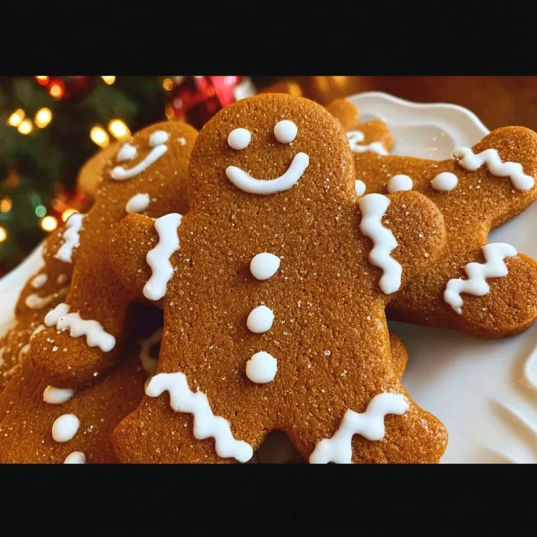Freshly baked gingerbread cookies decorated with icing and spices