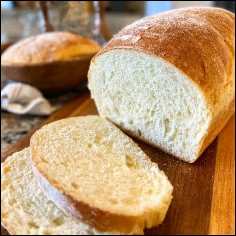 Freshly baked homemade bread loaves on a wooden table