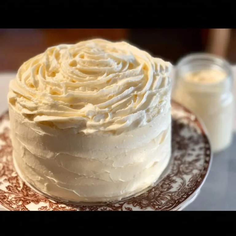 Bowl of homemade cream cheese frosting ready for decorating cakes and cupcakes