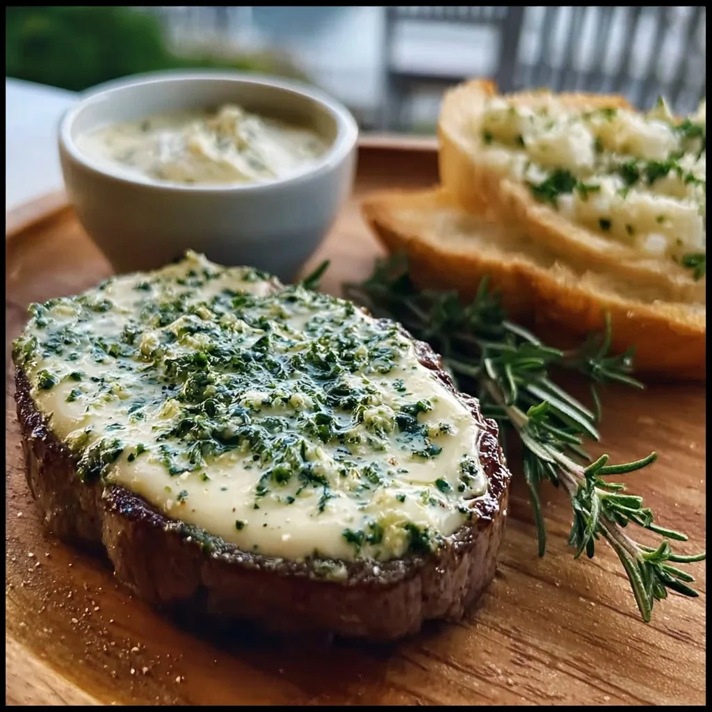 Homemade garlic herb butter ready to enhance your dishes